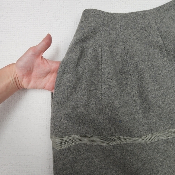 Madewell Gray Wool Blend Turnout Skirt Size 8 - Picture 10 of 12